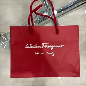 Salvatore Ferragamo Red Shopping Bag